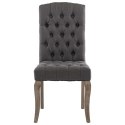 Krzesła stołowe 2 szt., szare, stylizowane na lniane, tkanina Lumarko!