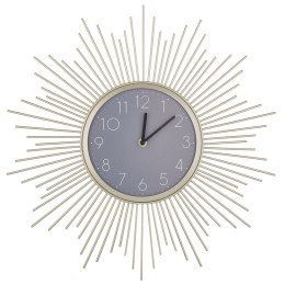 Zegar ścienny słońce ø 45 cm złoto-szary SOLURA Lumarko!
