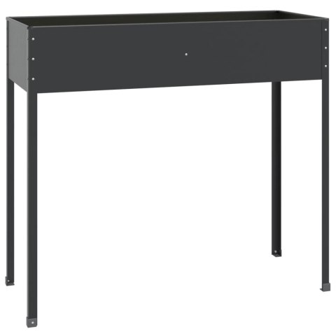 Donice ogrodowe, 2 szt., antracytowe, stal galwanizowana Lumarko!