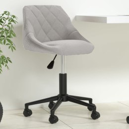 Obrotowe krzesło biurowe, jasnoszare, obite aksamitem Lumarko!