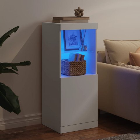 Szafka z oświetleniem LED, biała, 41x37x100 cm Lumarko!