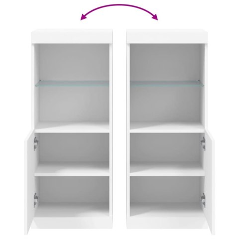 Szafka z oświetleniem LED, biała, 41x37x100 cm Lumarko!