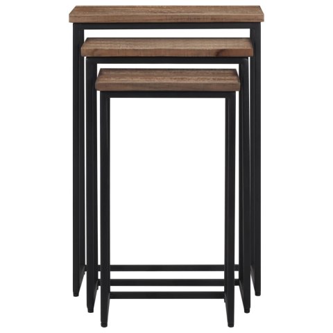 Stoliki kawowe wsuwane pod siebie, 3 szt., lite drewno tekowe Lumarko!