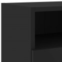 4-częściowy zestaw mebli TV, czarny, materiał drewnopochodny Lumarko!