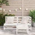 Sofa ogrodowa, 2-osobowa, biała, lite drewno sosnowe Lumarko!
