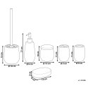 6-częściowy zestaw akcesoriów łazienkowych ceramiczny biały CALLELA Lumarko!