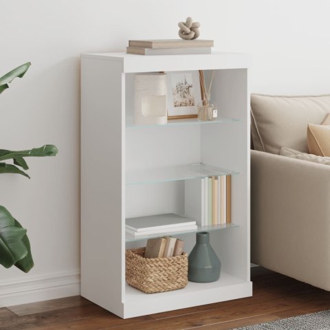 Szafka z oświetleniem LED, biała, 60,5x37x100 cm Lumarko!