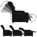 Rozkładany fotel pionizujący, elektryczny, czarny, ekoskóra Lumarko!