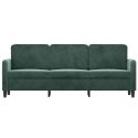 Sofa 3-osobowa, ciemnozielony, 180 cm, obita aksamitem Lumarko!