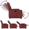 Rozkładany fotel pionizujący, elektryczny, bordowy, ekoskóra Lumarko!