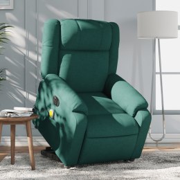 Podnoszony fotel masujący, elektryczny, rozkładany, zielony Lumarko!