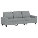 Sofa 3-osobowa, jasnoszara, 180 cm, tapicerowana tkaniną Lumarko!