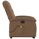 Podnoszony fotel masujący, elektryczny, rozkładany, brązowy Lumarko!