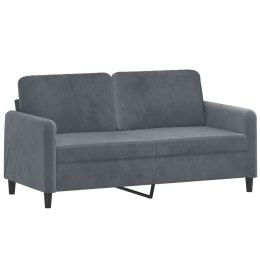 Sofa 2-osobowa, ciemnoszary, 140 cm, tapicerowana aksamitem Lumarko!