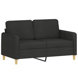 Sofa 2-osobowa, czarna, 120 cm, tapicerowana tkaniną Lumarko!