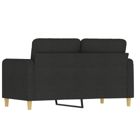 Sofa 2-osobowa, czarna, 120 cm, tapicerowana tkaniną Lumarko!