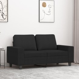 Sofa 2-osobowa, czarna, 120 cm, tapicerowana tkaniną Lumarko!