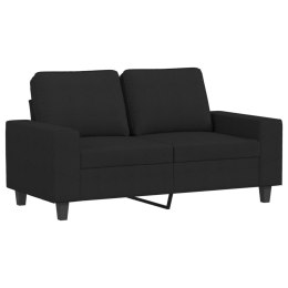 Sofa 2-osobowa, czarna, 120 cm, tapicerowana tkaniną Lumarko!