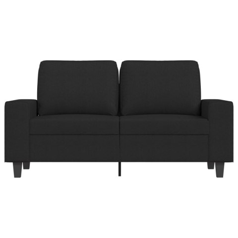 Sofa 2-osobowa, czarna, 120 cm, tapicerowana tkaniną Lumarko!