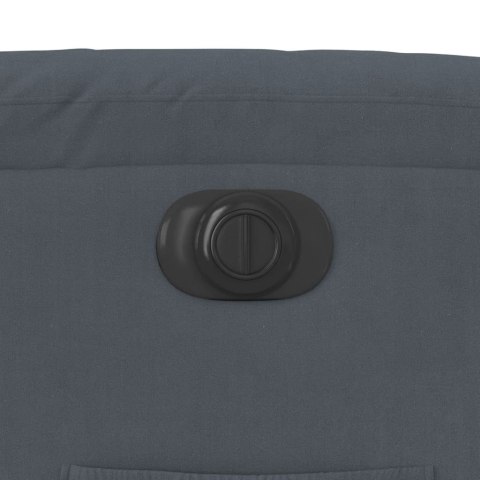 Elektryczny, podnoszony fotel rozkładany, ciemnoszary, aksamit Lumarko!