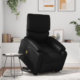 Rozkładany fotel pionizujący z masażem, elektryczny, czarny Lumarko!