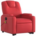 Rozkładany fotel pionizujący z masażem, elektryczny, czerwony Lumarko!