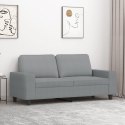 Sofa 2-osobowa, jasnoszara, 140 cm, tapicerowana tkaniną Lumarko!