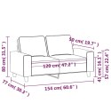 2-osobowa sofa, kremowa, 120 cm, tapicerowana tkaniną Lumarko!