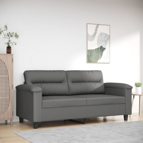 Sofa 2-osobowa, ciemnoszary, 140 cm, tapicerowana mikrofibrą Lumarko!