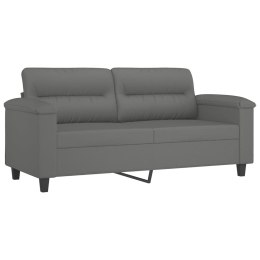 Sofa 2-osobowa, ciemnoszary, 140 cm, tapicerowana mikrofibrą Lumarko!