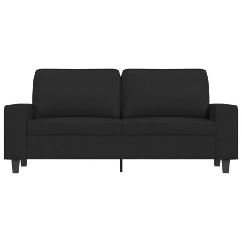 Sofa 2-osobowa, czarna, 140 cm, tapicerowana tkaniną Lumarko!
