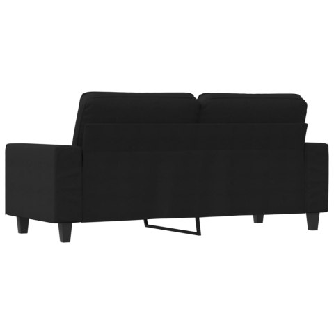 Sofa 2-osobowa, czarna, 140 cm, tapicerowana tkaniną Lumarko!