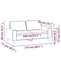 Sofa 2-osobowa, czarna, 140 cm, tapicerowana tkaniną Lumarko!