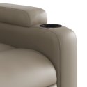 Rozkładany fotel pionizujący z masażem, elektryczny, cappuccino Lumarko!