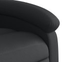 Podnoszony fotel rozkładany, czarny, skóra naturalna Lumarko!