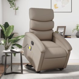 Rozkładany fotel pionizujący z masażem, elektryczny, cappuccino Lumarko!