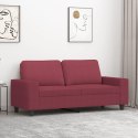 Sofa 2-osobowa, winna czerwień, 140 cm, tapicerowana tkaniną Lumarko!