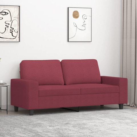 Sofa 2-osobowa, winna czerwień, 140 cm, tapicerowana tkaniną Lumarko!