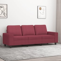 Sofa 3-osobowa, winna czerwień, 180 cm,tapicerowana tkaniną Lumarko!