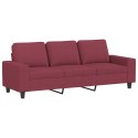 Sofa 3-osobowa, winna czerwień, 180 cm,tapicerowana tkaniną Lumarko!