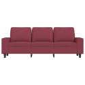 Sofa 3-osobowa, winna czerwień, 180 cm,tapicerowana tkaniną Lumarko!