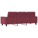 Sofa 3-osobowa, winna czerwień, 180 cm,tapicerowana tkaniną Lumarko!