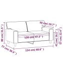 2-osobowa sofa, czarna, 120 cm, sztuczna skóra Lumarko!