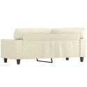 2-osobowa sofa, kremowy, 140 cm, sztuczna skóra Lumarko!