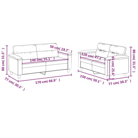 2-osobowa sofa z poduszkami, czarna, sztuczna skóra Lumarko!