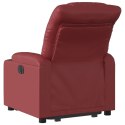 Podnoszony fotel rozkładany, winna czerwień, sztuczna skóra Lumarko!