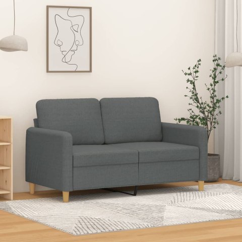 Sofa 2-osobowa, ciemnoszara, 120 cm, tapicerowana tkaniną Lumarko!