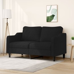 Sofa 2-osobowa, czarna, 140 cm, tapicerowana tkaniną Lumarko!