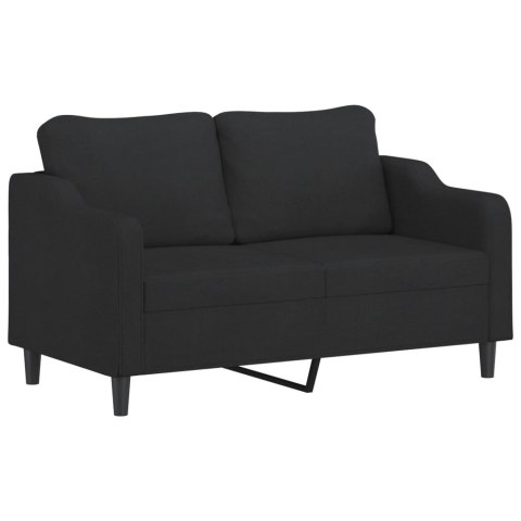 Sofa 2-osobowa, czarna, 140 cm, tapicerowana tkaniną Lumarko!