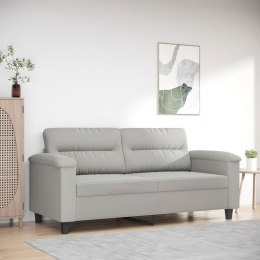 Sofa 2-osobowa, jasnoszary, 140 cm, tapicerowana mikrofibrą Lumarko!